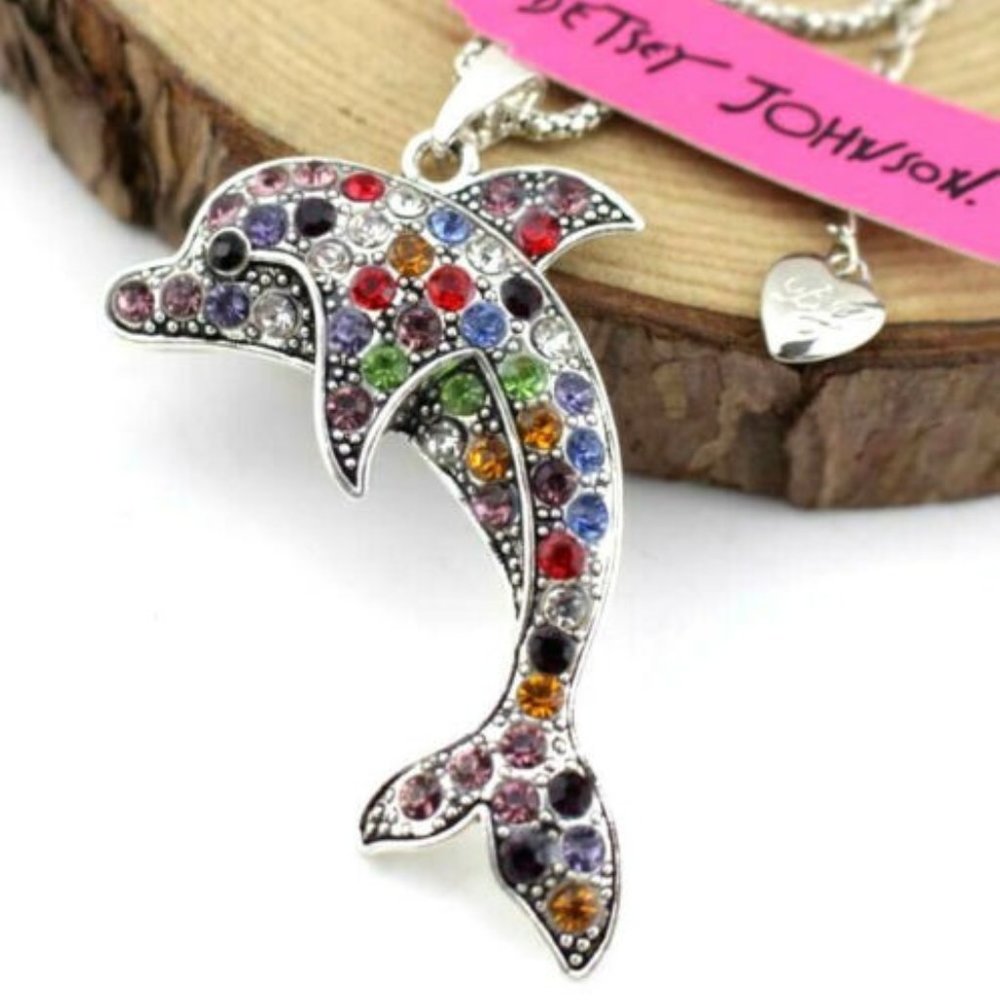 Betsey Ross Silver Dolphin Necklace
